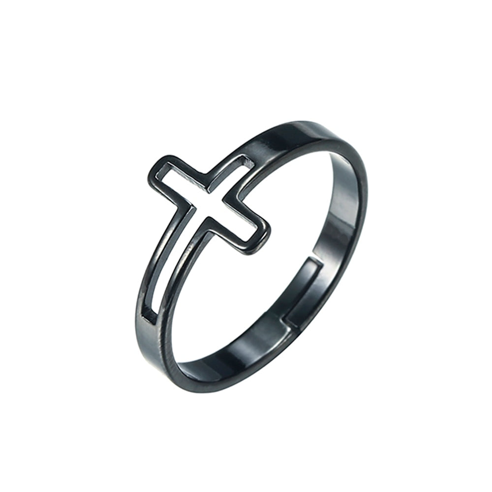 New Cross Adjustable Ring | Bíblia Crush™